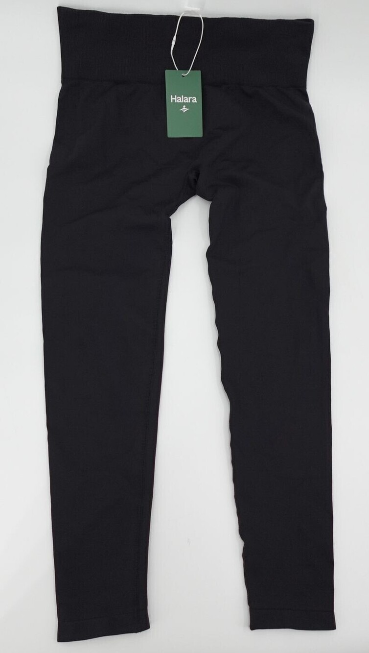 NEW Halara Leggings Womens Large Black High Waist Seamless Stretch Athletic Yoga